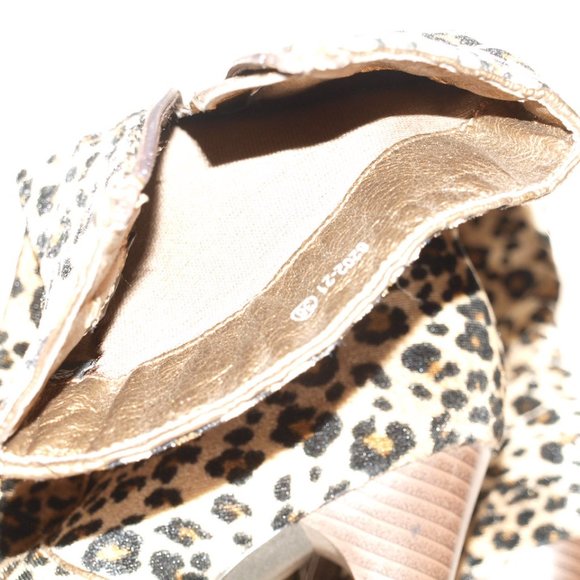 Leopard Print Heeled Ankle Boots BY ROME FASHIONER SIZE 36 USED FOR PHOTO SHOOT - Picture 6 of 7